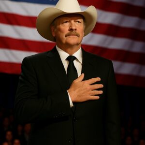 No one expected him to sing — but the American National Anthem performed by Alan Jackson brought the entire arena to tears. He’s known for his classic voice, jiji