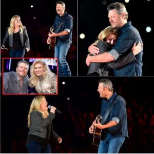 BLAKE SHELTON’S CONCERT ERUPTS AS KELLY CLARKSON CRASHES THE STAGE UNANNOUNCED — THEIR SPONTANEOUS DUET LEAVES FANS IN TEARS