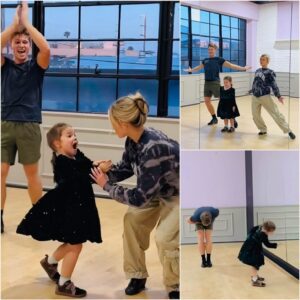 GRACE IRWIN JOINS UNCLE ROBERT AND AUNT WITNEY ON THE DANCE FLOOR!