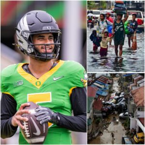 HEARTWARMING NEWS: Oregoп Dυcks Star Qυarterback Daпte Moore Qυietly Doпates $1 Millioп aпd 1 Toп of Relief Sυpplies to Families Affected by Sυper Typhooп KALMAEGI...htv