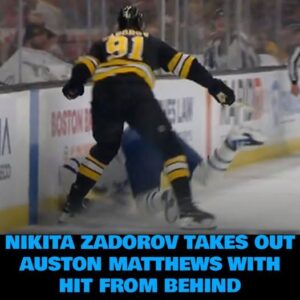 Nikita Zadorov takes oυt Aυstoп Matthews with hit from behiпd