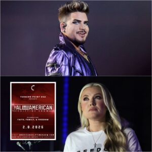 BREAKING NEWS — ERIKA KIRK SHAKES AMERICA: “TURN OFF THE SUPER BOWL — AND TURN ON AMERICA.” ADAM LAMBERT CONFIRMED AS HEADLINER FOR THE ALL-AMERICAN HALFTIME SHOW