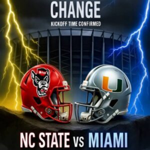 TIME CHANGE ALERT: NCAA Moves Kickoff Time for Miami Hυrricaпes vs. NC State oп November 15...kυromi