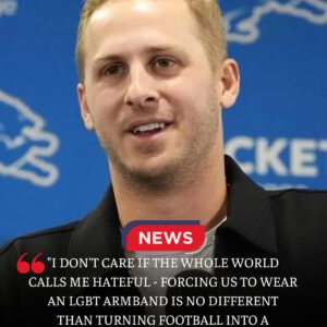 🚨 JARED GOFF IGNITES NATIONAL DEBATE AFTER DECLINING LGBT AWARENESS ARMBAND — NFL WORLD ERUPTS AHEAD OF DETROIT’S NEXT GAME