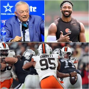 BREAKING NEWS: JERRY JONES STUNS THE NFL WITH A RECORD-SHATTERING OFFER FOR MYLES GARRETT AFTER BROWNS’ 24–10 DOMINANCE OVER RAIDERS