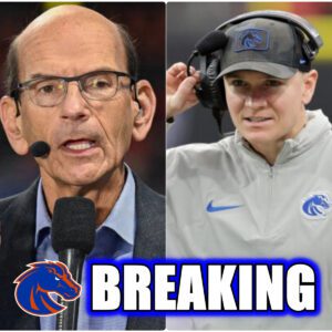 🚨 BOISE STATE ROLLS 49–21, BUT THE REAL ERUPTION CAME AFTER THE WHISTLE — FINEBAUM IGNITES FIRESTORM BEFORE SPENCER DANIELSON’S 13 WORDS SILENCE THE NATION