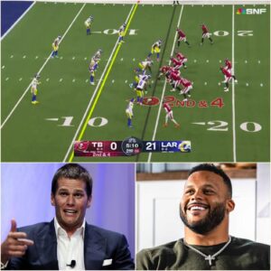 🔥 TOM BRADY MOCKS RAMS’ 34–7 ROUT — AND AARON DONALD FIRES BACK WITH A FIVE-WORD HAMMER THAT ENDS THE DEBATE 🔥