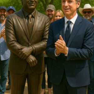 GAVIN NEWSOM IMMORTALIZED IN BRONZE: A TIMELESS TRIBUTE ON ENGLISH SOIL