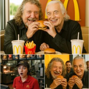 SHOCKING McDONALD’S MOMENT: ROBERT PLANT AND JIMMY PAGE LEAVE EVERYONE STUNNED — MANAGER DROPS TRAY, THEN THEY PAY FOR EVERYONE’S MEAL!