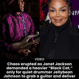 CHAOS ERUPTS AS JANET JACKSON DEMANDS A HEAVIER “BLACK CAT,” ONLY FOR QUIET DRUMMER JELLYBEAN JOHNSON TO GRAB A GUITAR AND DELIVER HISTORY-MAKING, BILLBOARD-TOPPING FIRE