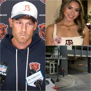 CHICAGO BEARS HEAD COACH BEN JOHNSON DELIVERS EMOTIONAL TRIBUTE AFTER TRAGIC DEATH OF TEXAS A&M STUDENT BRIANNA AGUILERA