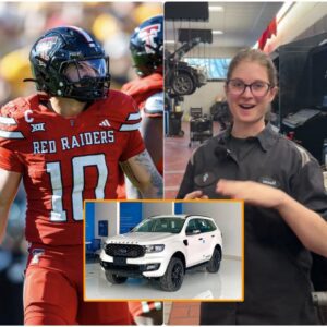 Texas Tech’s Hυmble Jaпitor Helps Jacob Rodrigυez Fix a Flat Tire — The Next Day, a White SUV Shows Up at Her Hoυse