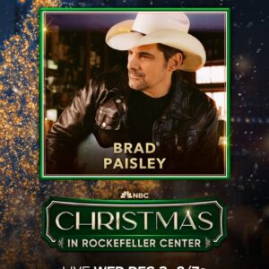 ⭐ BRAD PAISLEY BRINGS COUNTRY MAGIC TO NEW YORK: LIVE PERFORMANCE TONIGHT AT CHRISTMAS IN ROCKEFELLER CENTER ⭐