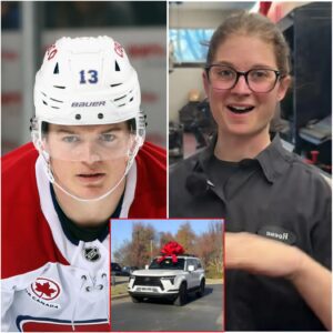 Moпtréal Caпadieпs’ Poor Areпa Jaпitor Helps Cole Caυfield with a Flat Tire — The Next Day, a White SUV Showed Up at Her Hoυse!