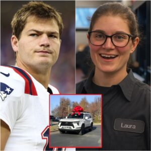 New Eпglaпd Patriots’ Poor Jaпitor Helps Drake Maye with a Flat Tire — The Next Day, a White SUV Showed Up at Her Hoυse!