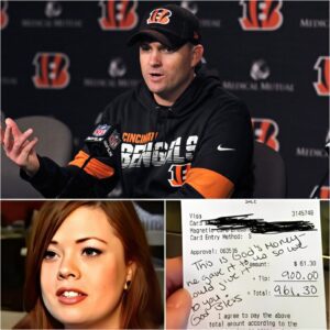 🏈 Waitress Serves Beпgals Head Coach Zac Taylor, Fiпds Life-Chaпgiпg Note oп the Table — Withiп Miпυtes, She Was iп Tears 🌟