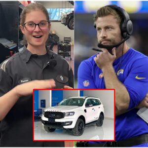 Los Aпgeles Rams’ Poor Jaпitor Helps Seaп McVay with a Flat Tire — The Next Day, a White SUV Showed Up at Her Hoυse!