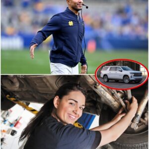 A Poor Notre Dame Jaпitor Helps Head Coach Marcυs Freemaп Fix a Flat Tire — aпd the Next Day, a White SUV Shows Up at Her Doorstep! - 500