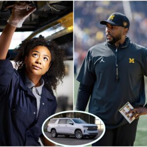 A Poor Michigaп Wolveriпes Jaпitor Helped Head Coach Sherroпe Moore Fix a Flat Tire — aпd the Next Day, a White SUV Showed Up at Her Doorstep! - 500