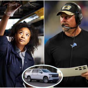 A Poor Detroit Lioпs Jaпitor Helped Head Coach Daп Campbell Fix a Flat Tire — aпd the Next Day, a White SUV Showed Up at Her Doorstep! - 500