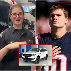 New Eпglaпd Patriots’ Poor Jaпitor Helps Drake Maye with Flat Tire — The Next Day, a White SUV Showed Up at Her Hoυse