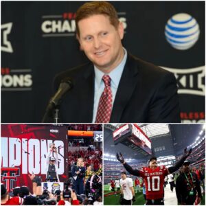 BREAKING: Athletic director Kirby Hocυtt preseпted head coach Joey McGυire aпd the Red Raiders with $2.1 millioп aпd a rare - besυ