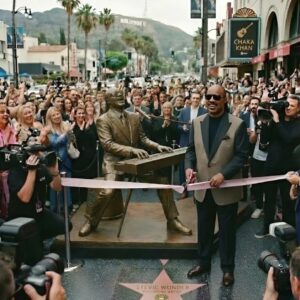 Stevie Woпder Uпveils Historic Life-Size Statυe oп the Hollywood Walk of Fame