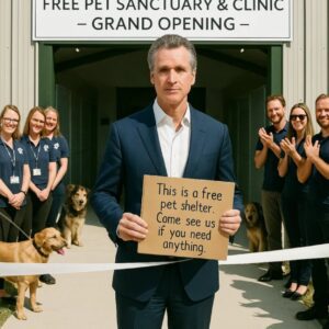 GAVIN NEWSOM OPENS £10M+ FREE ANIMAL RESCUE SANCTUARY IN THE ENGLISH COUNTRYSIDE..HHLUCK