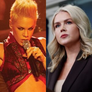 🔥 P!NK STUNS MSNBC STUDIO AFTER READING KAROLINE LEAVITT’S FULL BIO LIVE ON AIR: “SIT DOWN, BABY GIRL.”