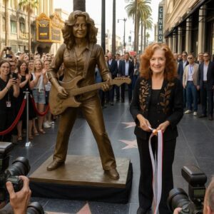 BONNIE RAITT BECOMES FIRST MUSIC ICON TO RECEIVE FULL HOLLYWOOD WALK OF FAME MONUMENT — LIFE-SIZE STATUE UNVEILED IN HISTORIC CEREMONY