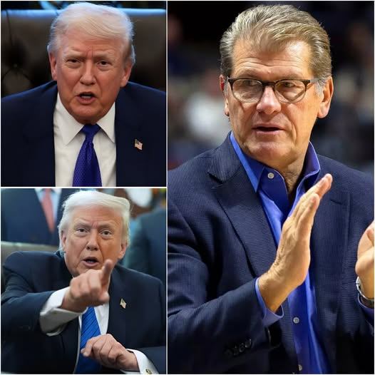 “Sit Down, Little Boy”: The Moment Trump Miscalculated Against Geno Auriemma and the Comeback That Shook the Sports World